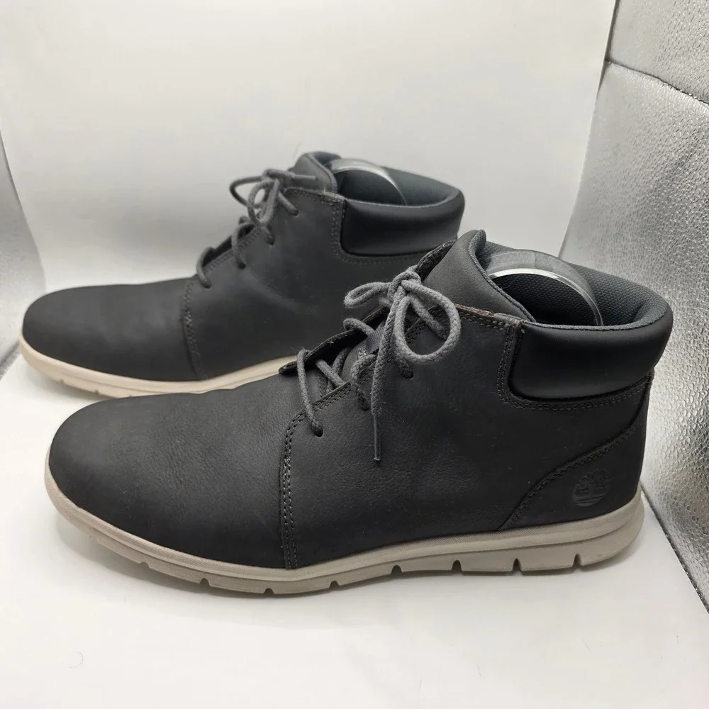 Timberland Hoverlite Mens Grey Leather Chukka Boots A4132 Size 10.5 Sneaker